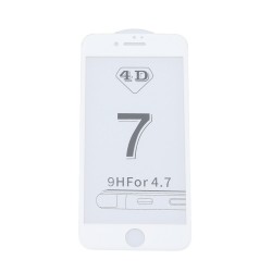 4D Tvrzené sklo pro Apple iPhone 7/8 - bílé