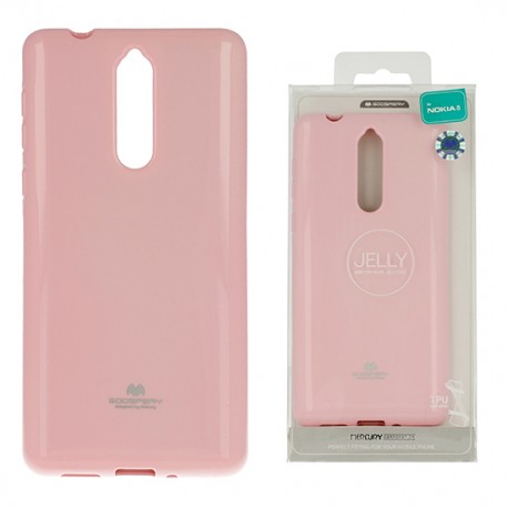 Pouzdro Goospery Mercury Jelly pro Nokia 8 - růžový