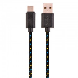 Nylonový odolný kabel USB-C černý 1m